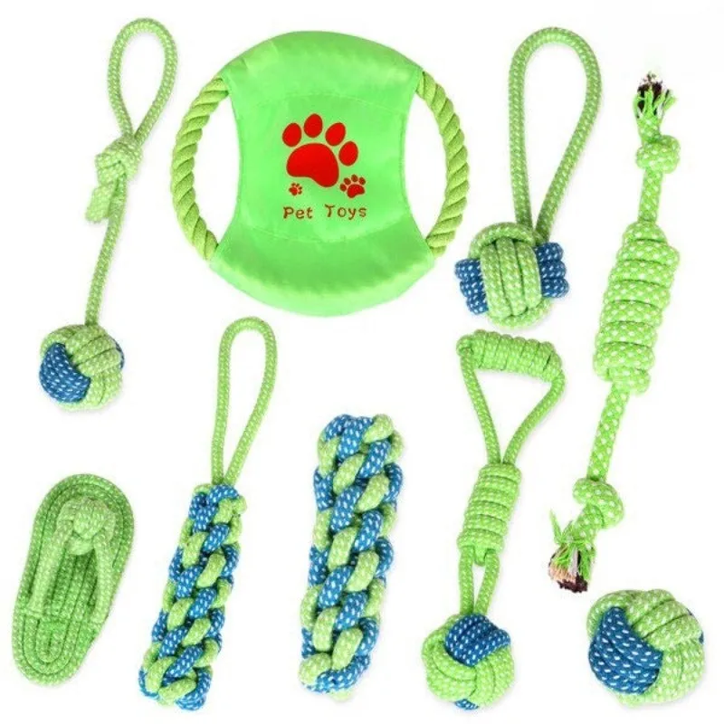 7 Pcs / 9 Pcs Rope Dog Toy