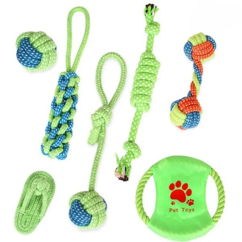 7 Pcs / 9 Pcs Rope Dog Toy