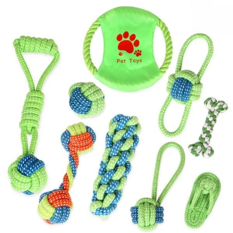 7 Pcs / 9 Pcs Rope Dog Toy