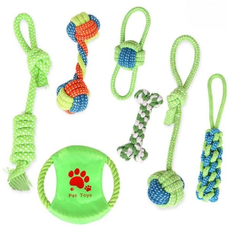 7 Pcs / 9 Pcs Rope Dog Toy