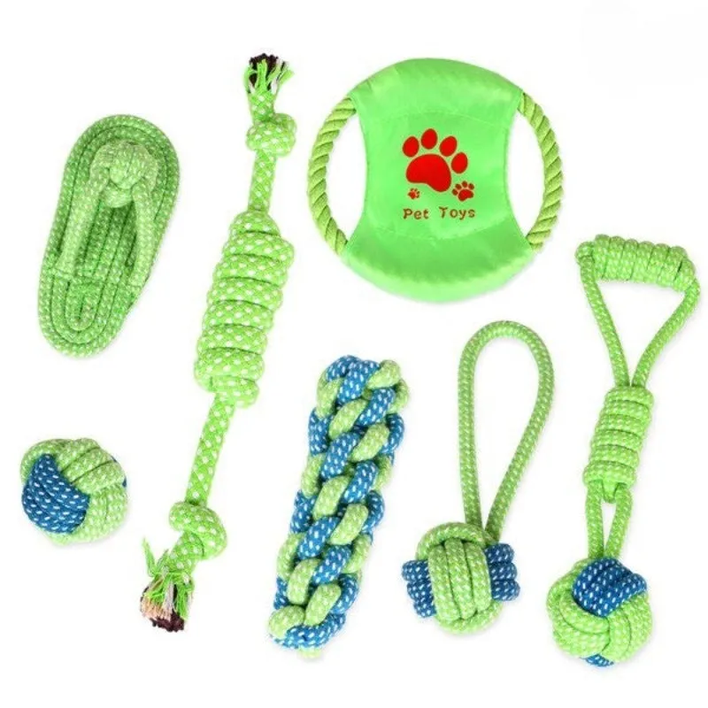 7 Pcs / 9 Pcs Rope Dog Toy