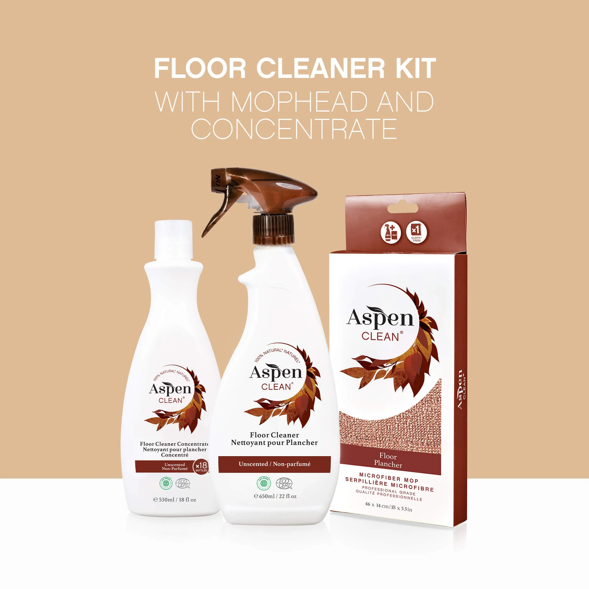 AspenClean Concentrated Floor Cleaning Kit