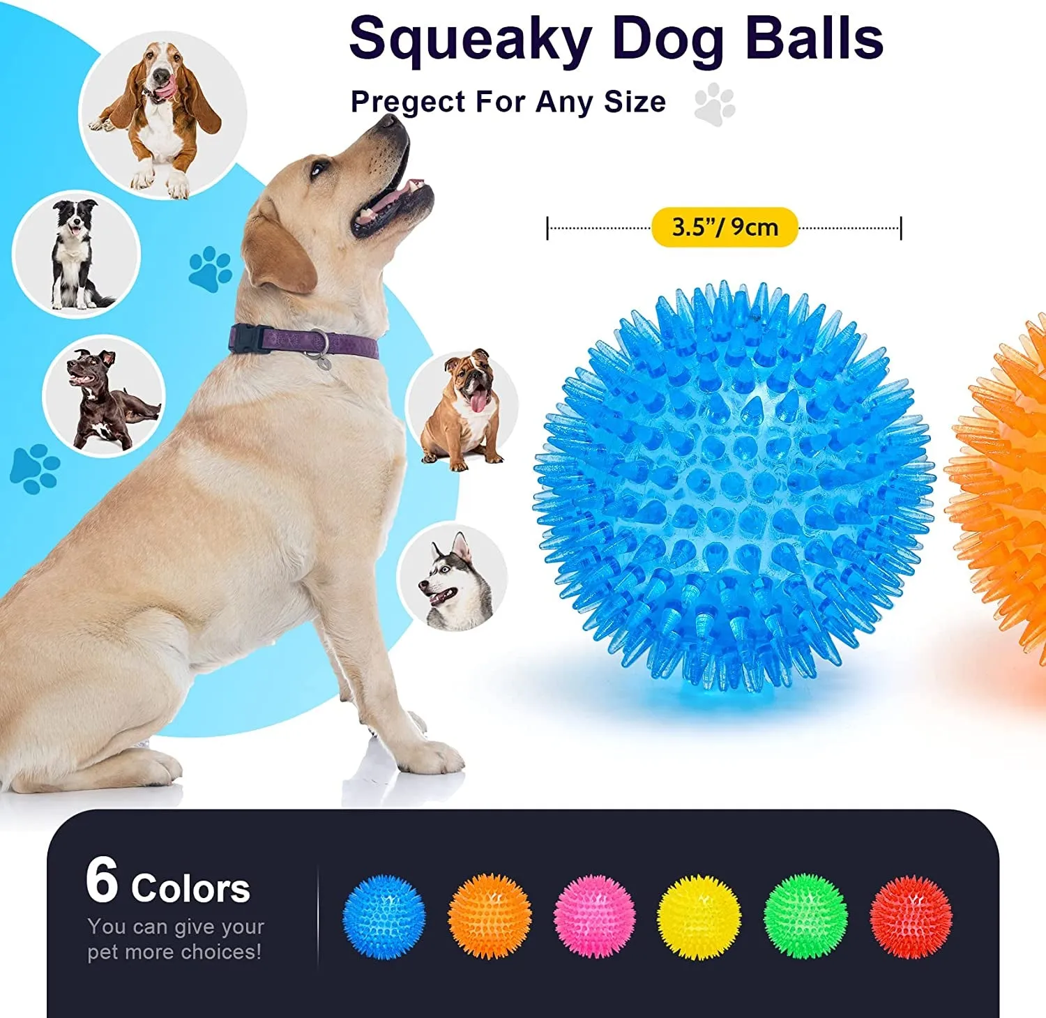 Balls (6 Colors) Puppy Chew Toys