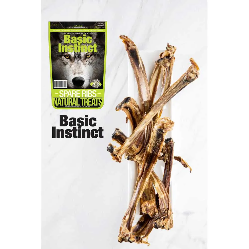 Basic Instinct Spare Ribs Natural Dog Treats 200g
