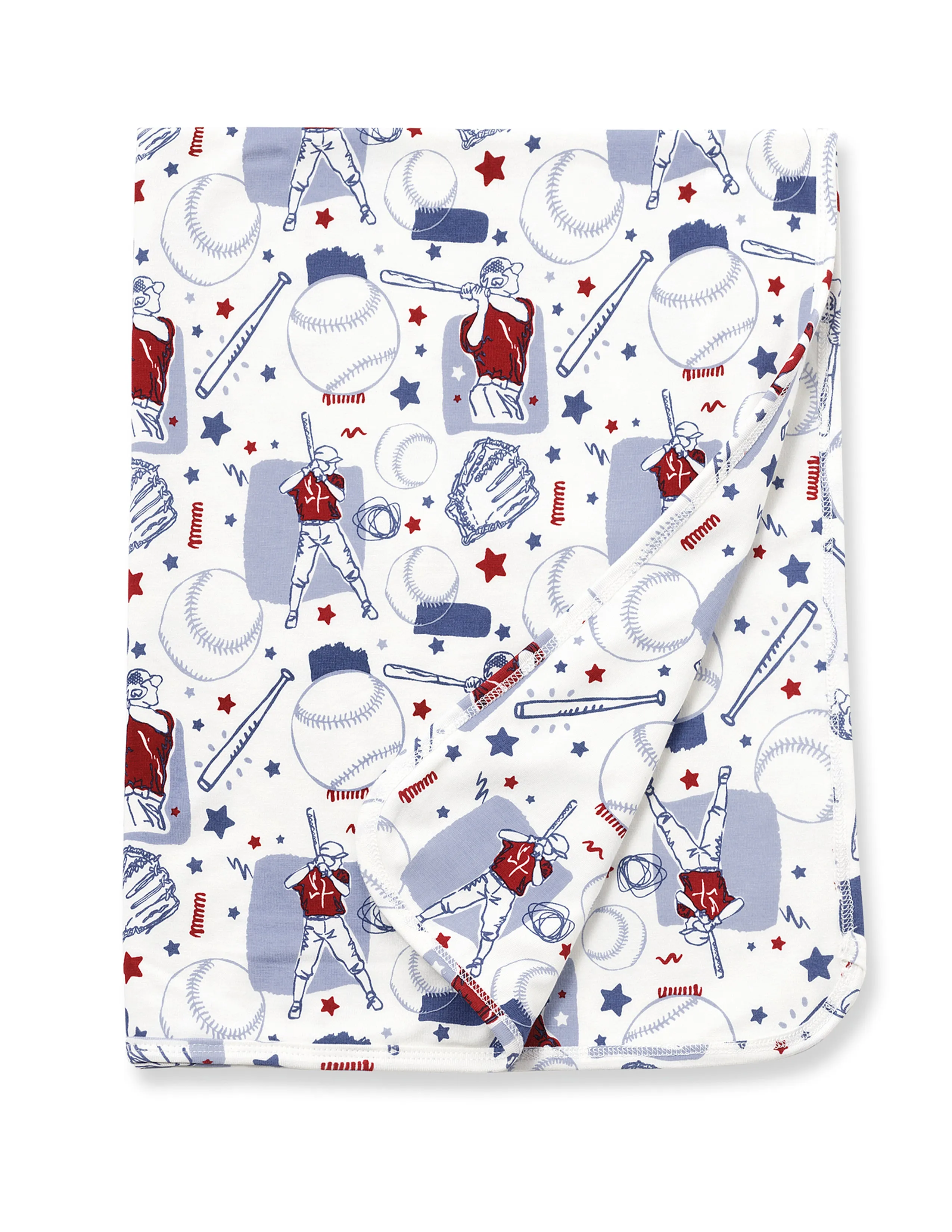 Batter Up Bamboo Stroller Blanket (30"x22")