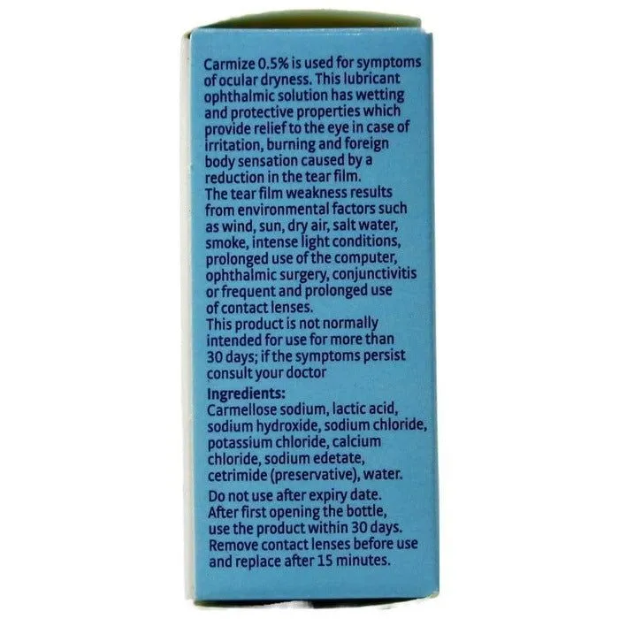 Carmize Carmellose Sodium 0.5% Eye Drops 10ml