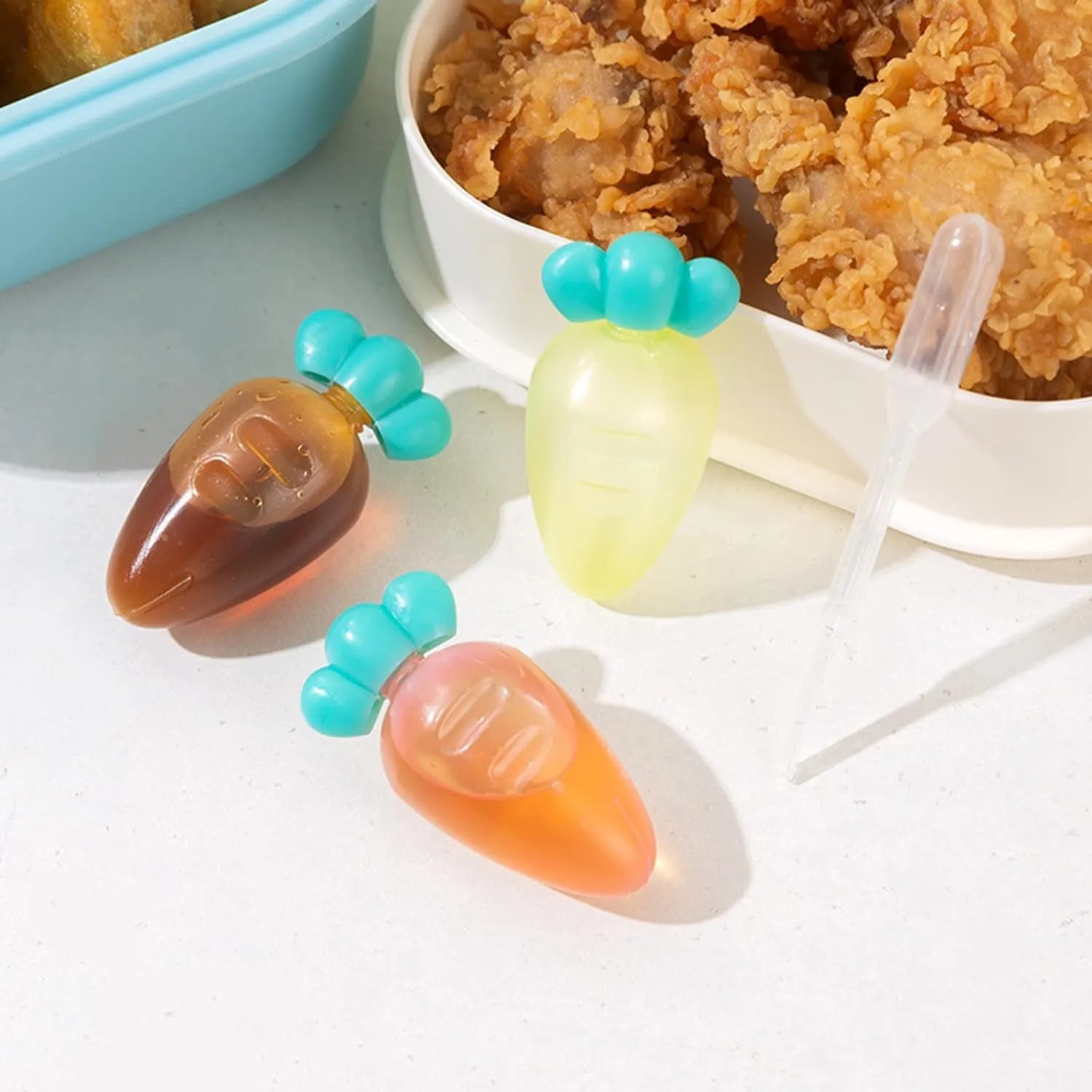 Carrot Design Mini Portable Sauce Bottles - Pack of 6