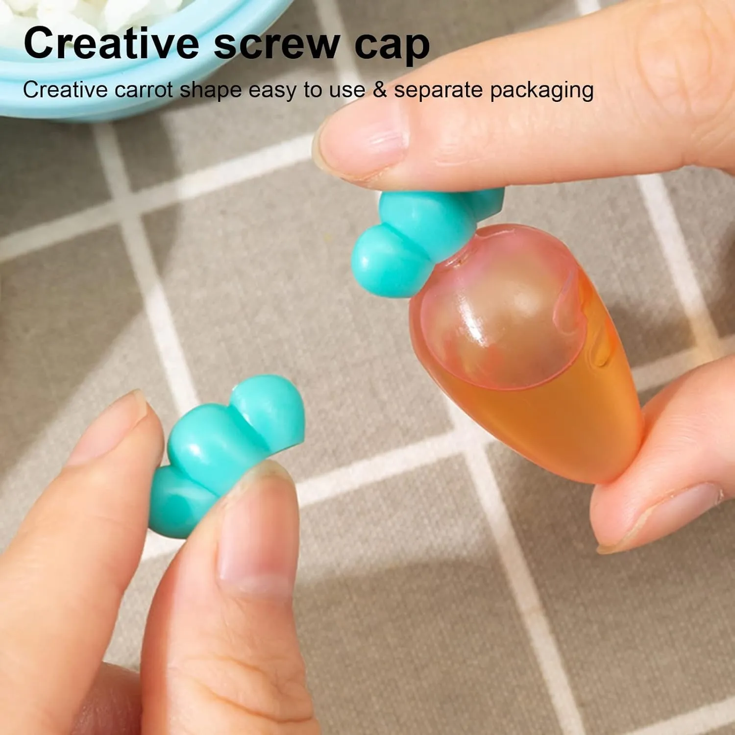 Carrot Design Mini Portable Sauce Bottles - Pack of 6