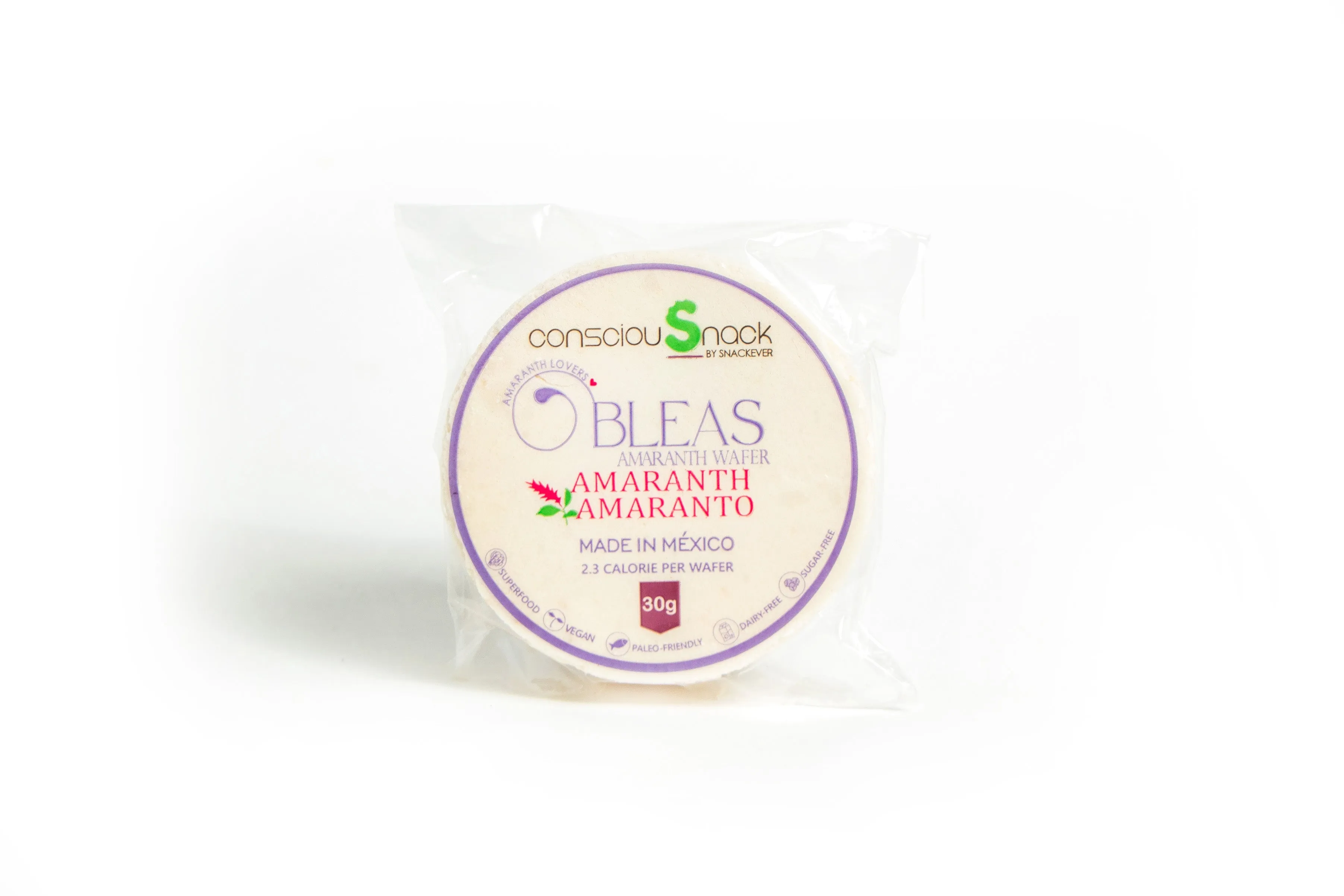 consciouSnack Obleas Plain Amaranth Wafers (1.05 oz)