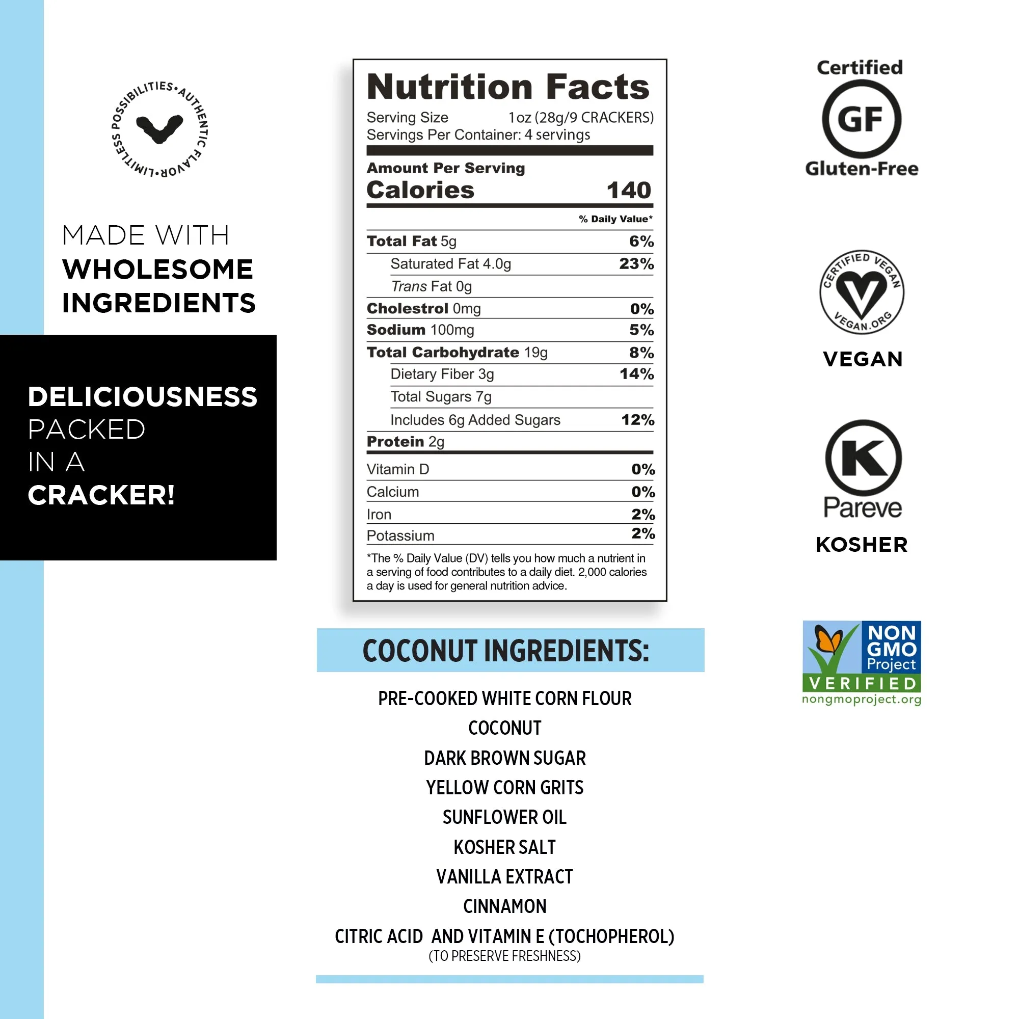 Craize | Coconut Crisps | Gluten Free, Vegan, Kosher (4.0 oz)