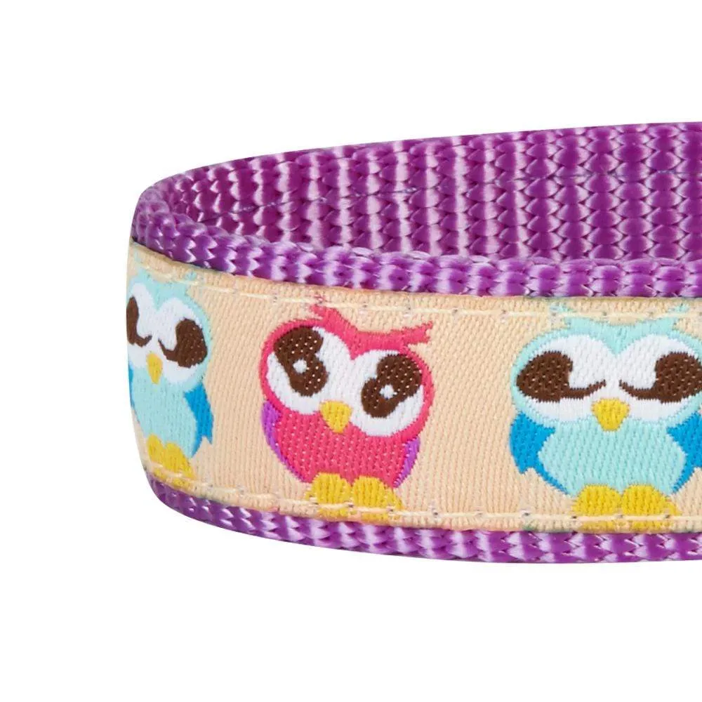 Flamingo Ladybug Dog Collar, Summer Vacation Tropical Hawaiian Palm Leaves Collar