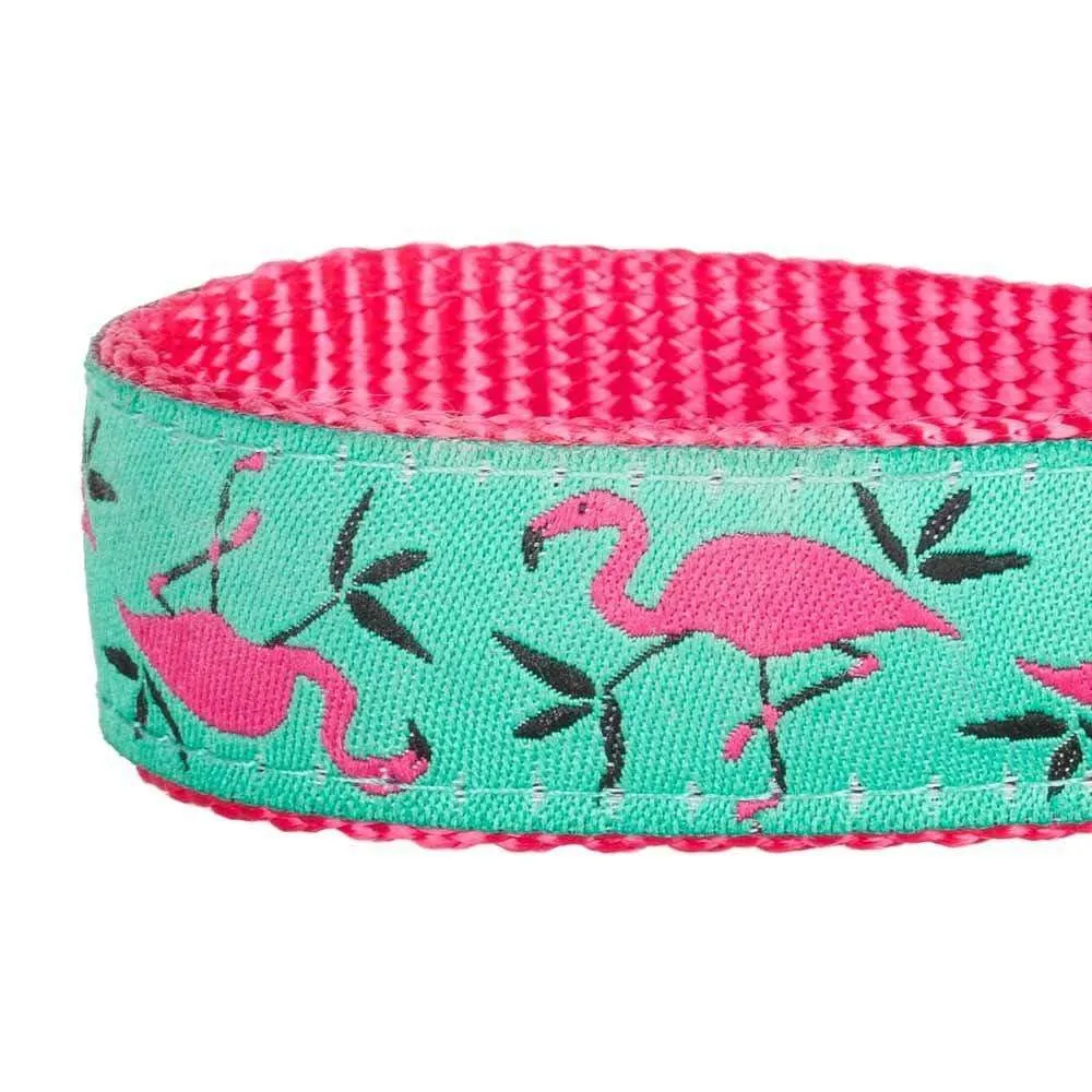 Flamingo Ladybug Dog Leash, Summer Vcation Hawaiian Plam Leaves Leash