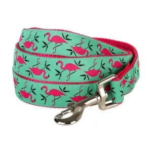 Flamingo Ladybug Dog Leash, Summer Vcation Hawaiian Plam Leaves Leash