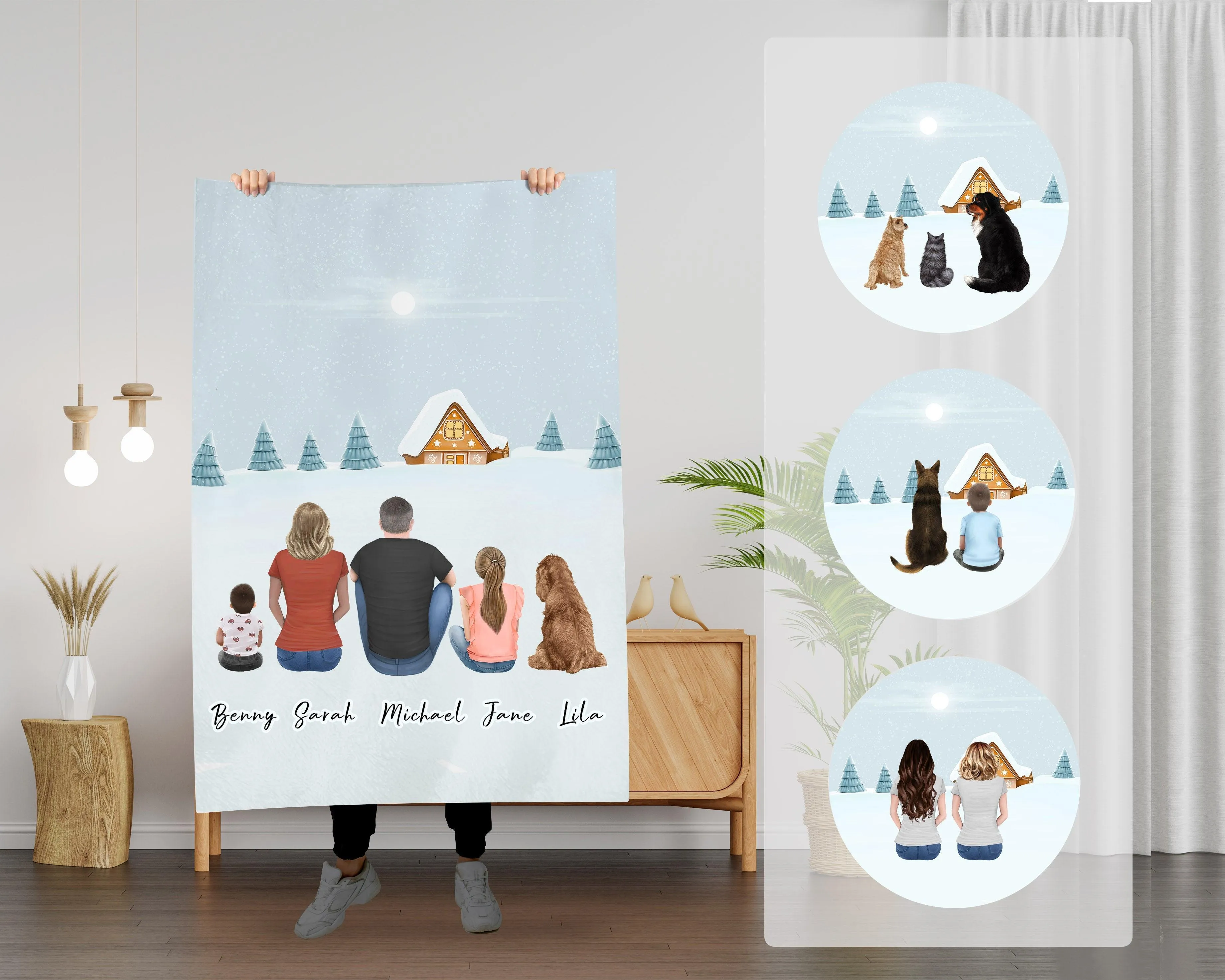 Holiday Personalized Pet & Owner Blanket