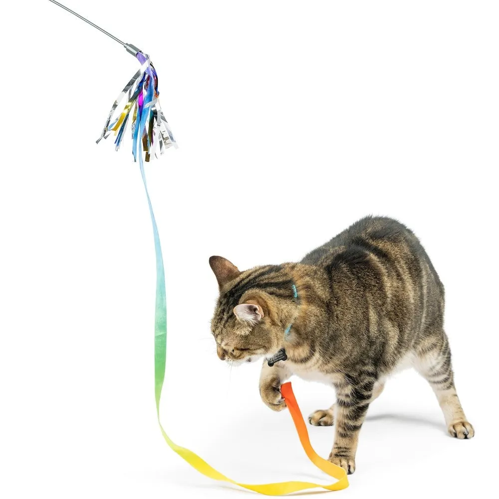 Huxley & Kent Dance & Lure Rainbow Cat Wand Toy