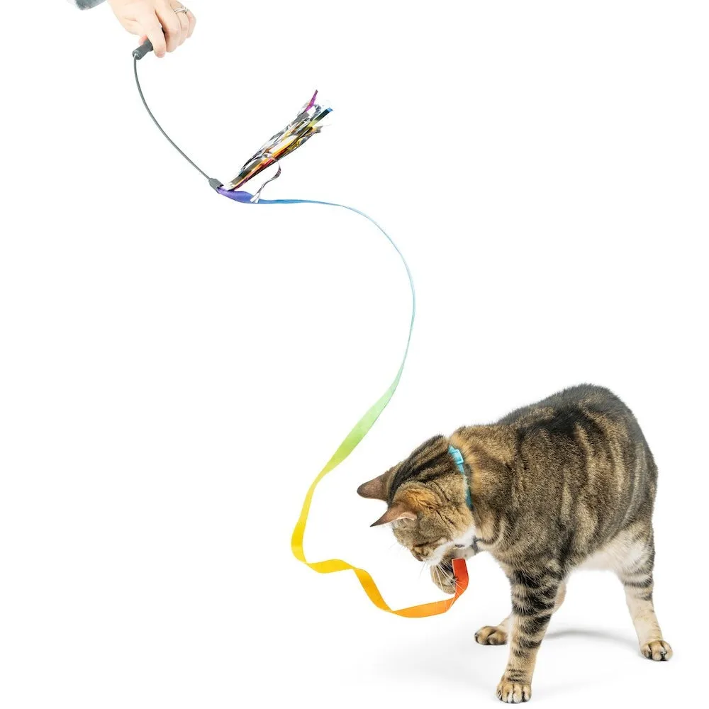 Huxley & Kent Dance & Lure Rainbow Cat Wand Toy