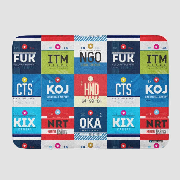 Japanese Airports - Bath Mat