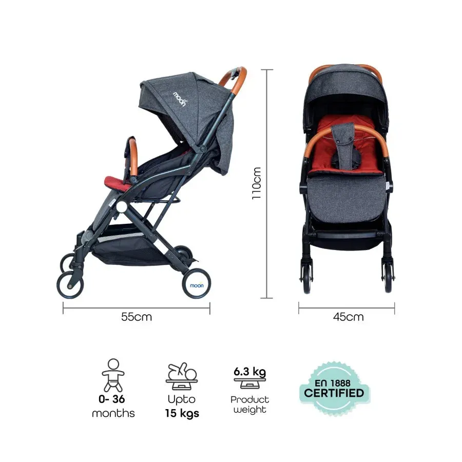 Moon Ritzi Travel Cabin Stroller (Black/Red)
