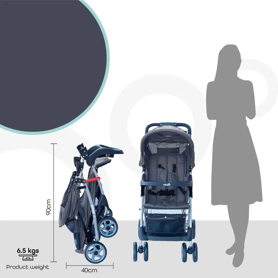 Moon Trek One Fold Stroller (Slate Grey)