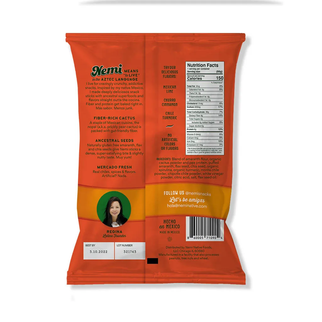 Nemi Cactus Crunchy Sticks Fiesta Pack (12 -Pack)