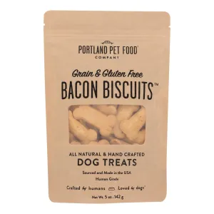 Portland Pet Food Company - Dog Treats Bacon Biscuits, Case of 6 - 5 Oz