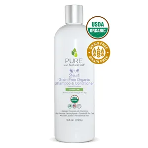 PURE and Natural Pet 2-in-1 Organic Grain-Free Lavender & Mint Scent Shampoo & Conditioner