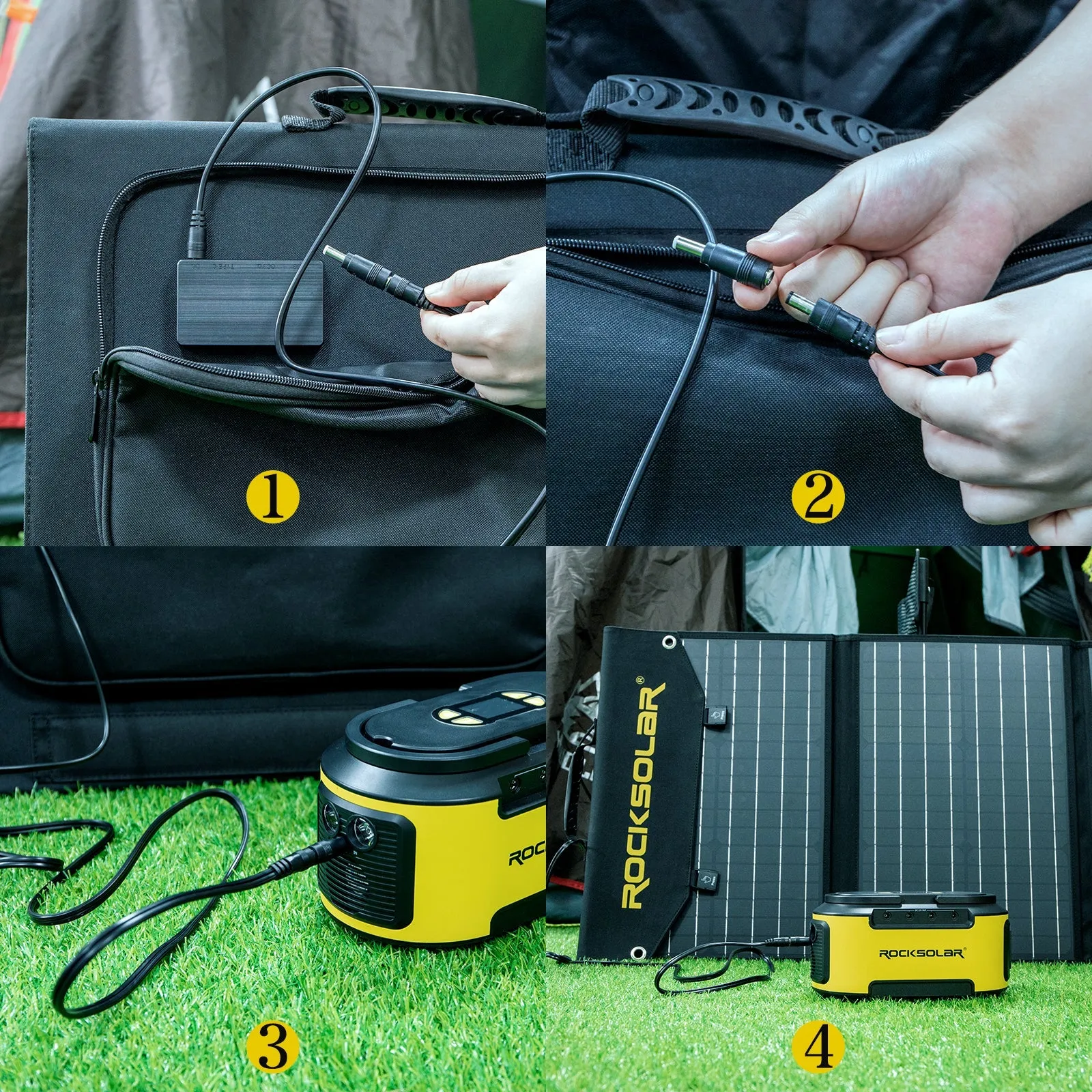 ROCKSOLAR Ready 200W 222Wh Portable Solar Generator Kit