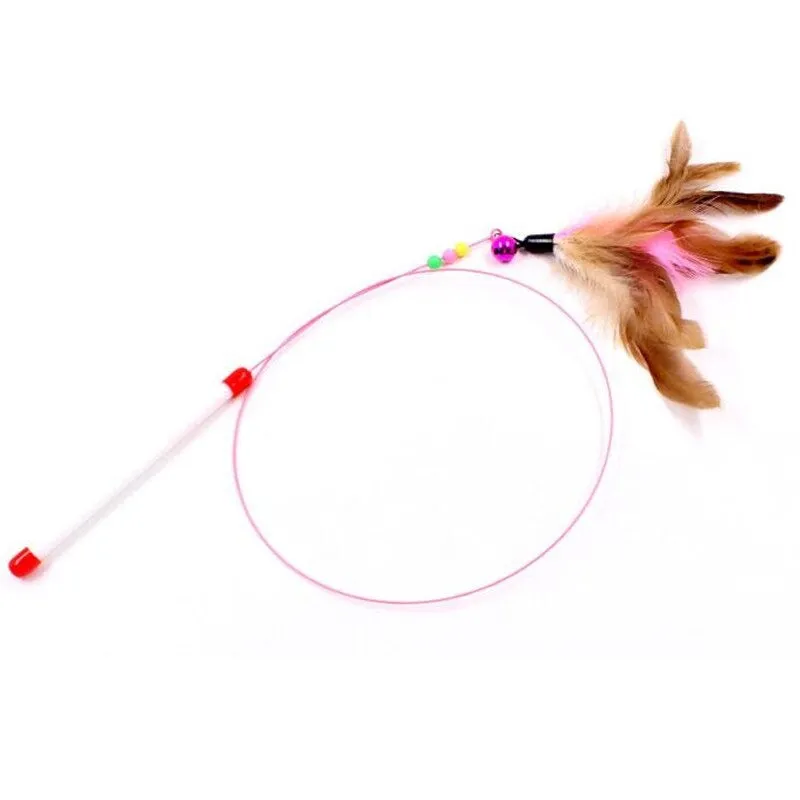 Steel Wire Feather Teaser Wand