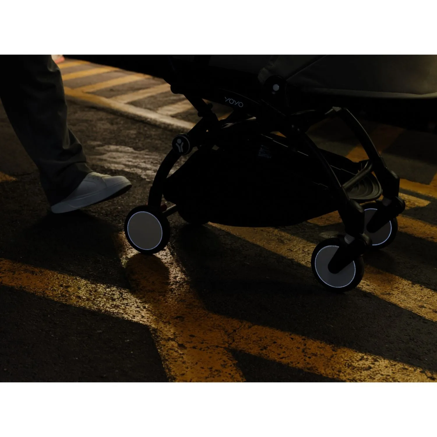 Stokke YOYO³ 0  6  Complete Baby Stroller Set - Black Frame with Olive 0  Newborn Pack & 6  Color Pack