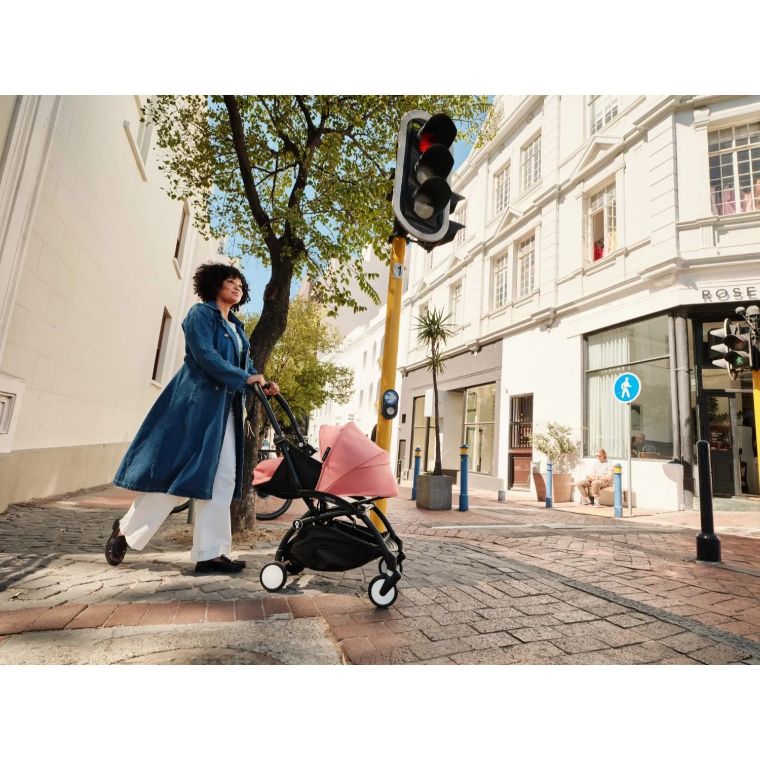 Stokke YOYO³ 0  6  Complete Baby Stroller Set - White Frame with Toffee 0  Newborn Pack & 6  Color Pack