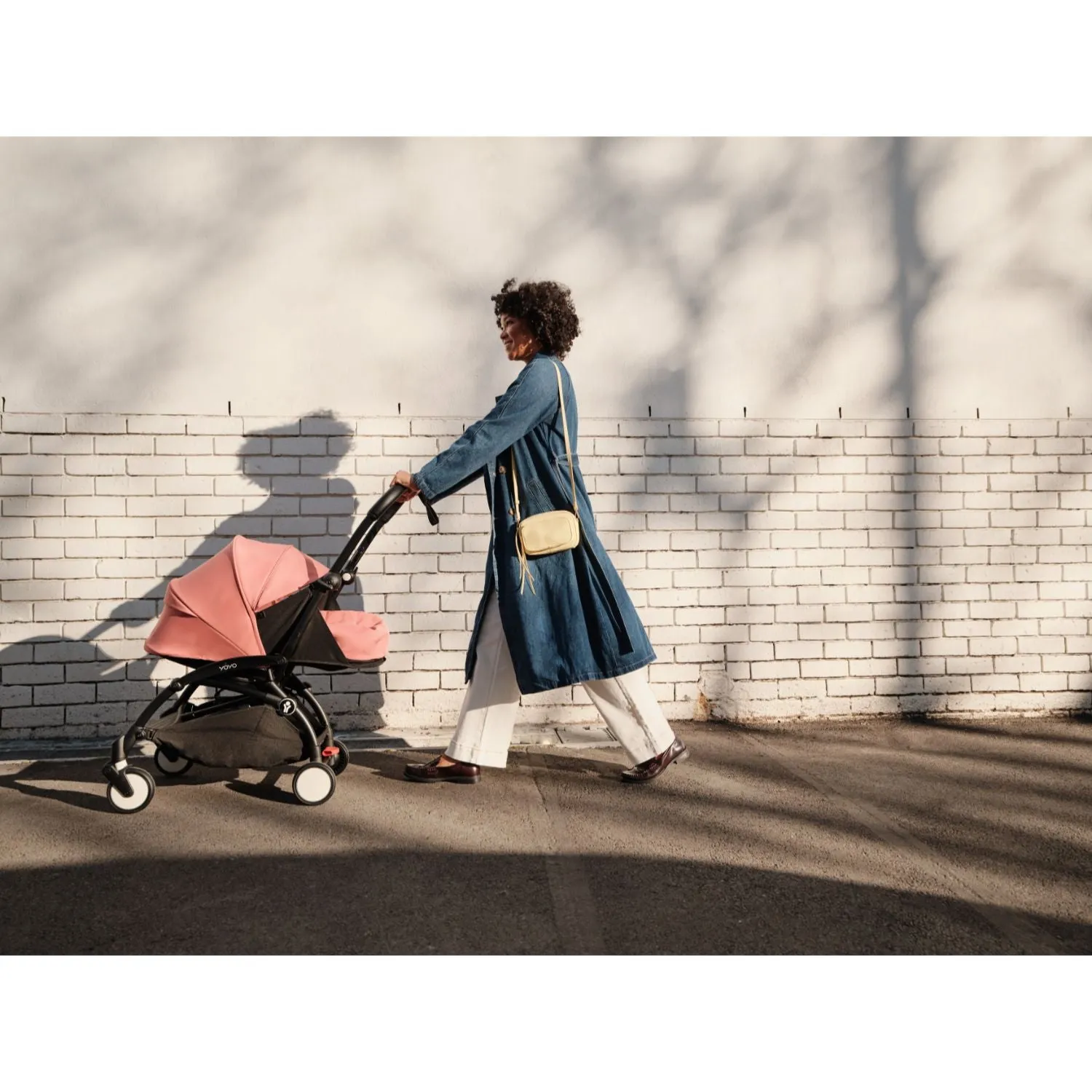 Stokke YOYO³ 0  6  Complete Baby Stroller Set - White Frame with Toffee 0  Newborn Pack & 6  Color Pack