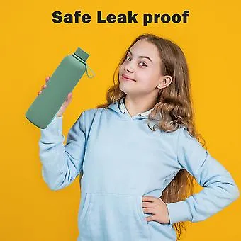 Thermos Matte Finish Silicone Flask Stainless Steel with Tag Handle 500ml 1pc
