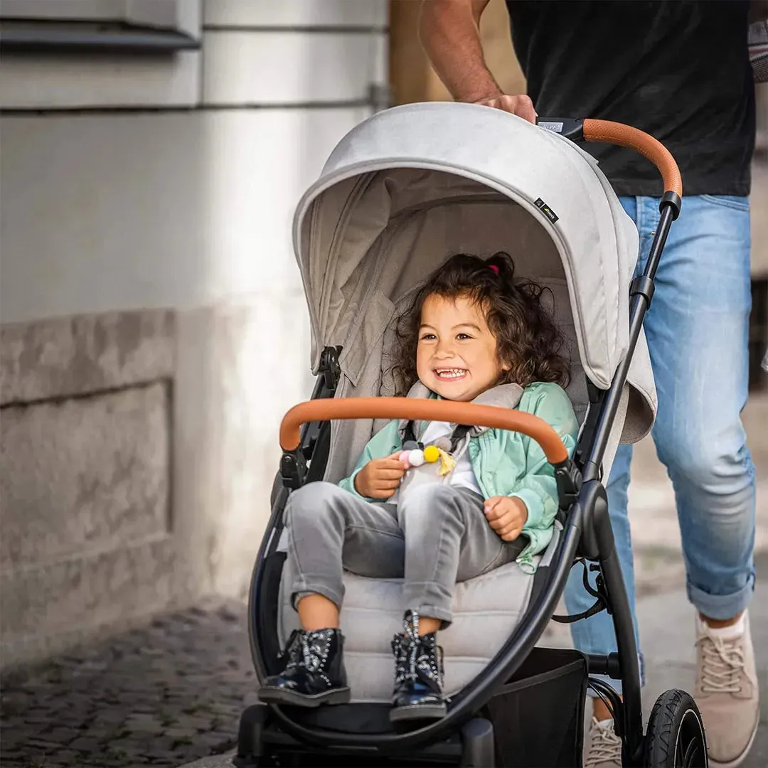 Uptown Deluxe Stroller with Cup Holder and Canopy -  Melange Grey