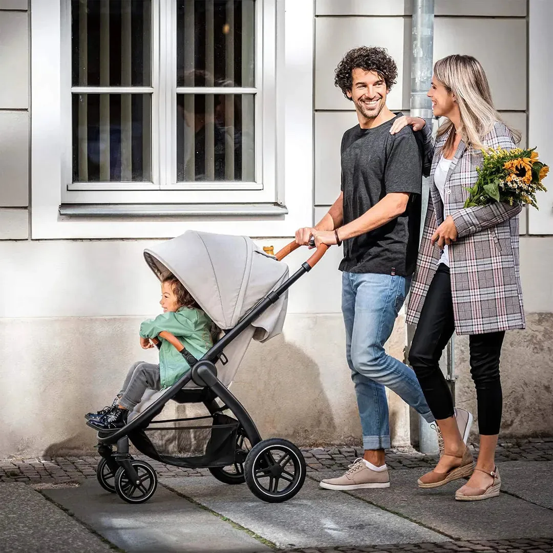 Uptown Deluxe Stroller with Cup Holder and Canopy -  Melange Grey