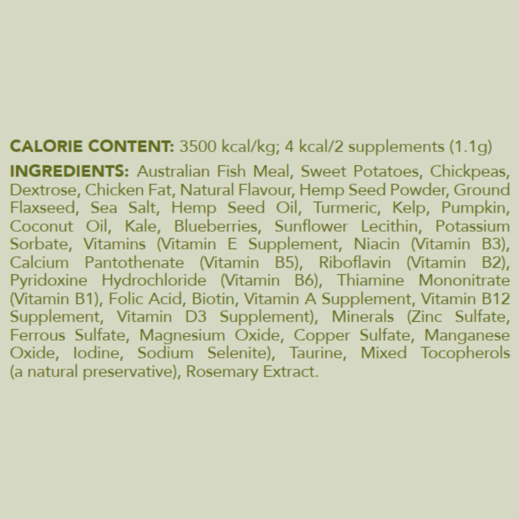 Vetalogica Hemp Clinicals 5-IN-1 Multivitamin Plus Supplements for Cats 100g
