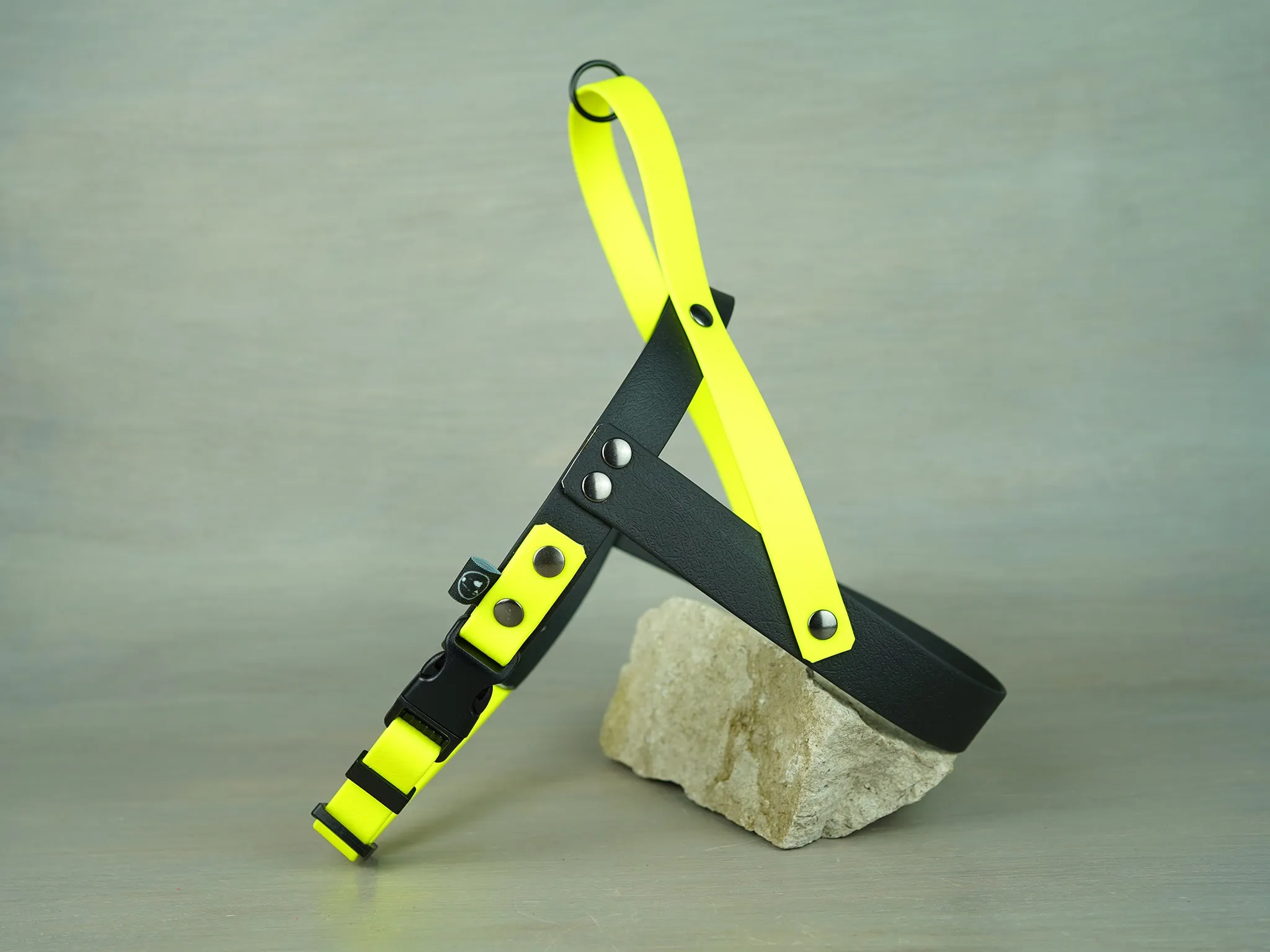Waterproof Dog Harness in PVC Coated Webbing with Reflective Details