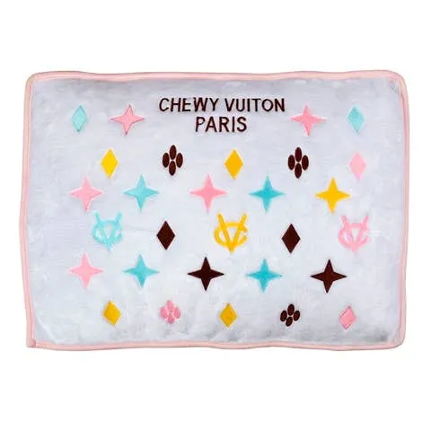 White Chewy Vuiton Paris Funny Parody Pet Bed Soft Comfortable Bed for Pets